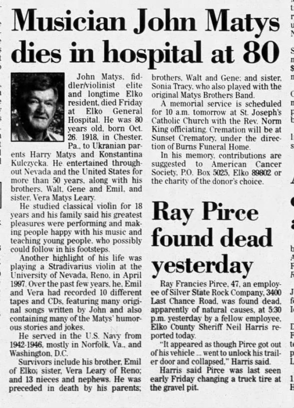John Matys obit